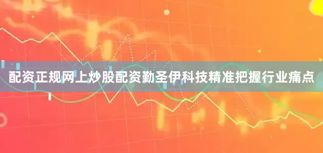 配资正规网上炒股配资勤圣伊科技精准把握行业痛点
